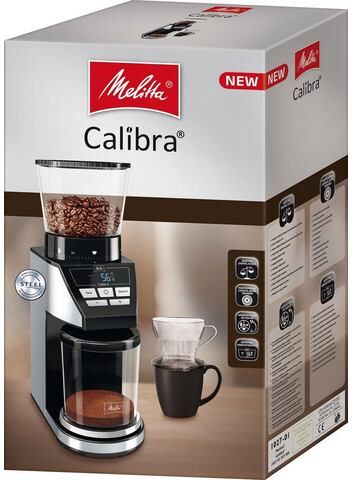 Melitta »Calibra 1027-01 schwarz-Edelstahl« koffiemolen  - 114.39 - zilver