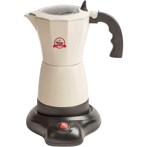 bestron »AES550RE Vintage, mit Basis, 6 Espressotassen, 480 Watt, Aluminium, Beige« espressoapparaat  - 32.99 - beige