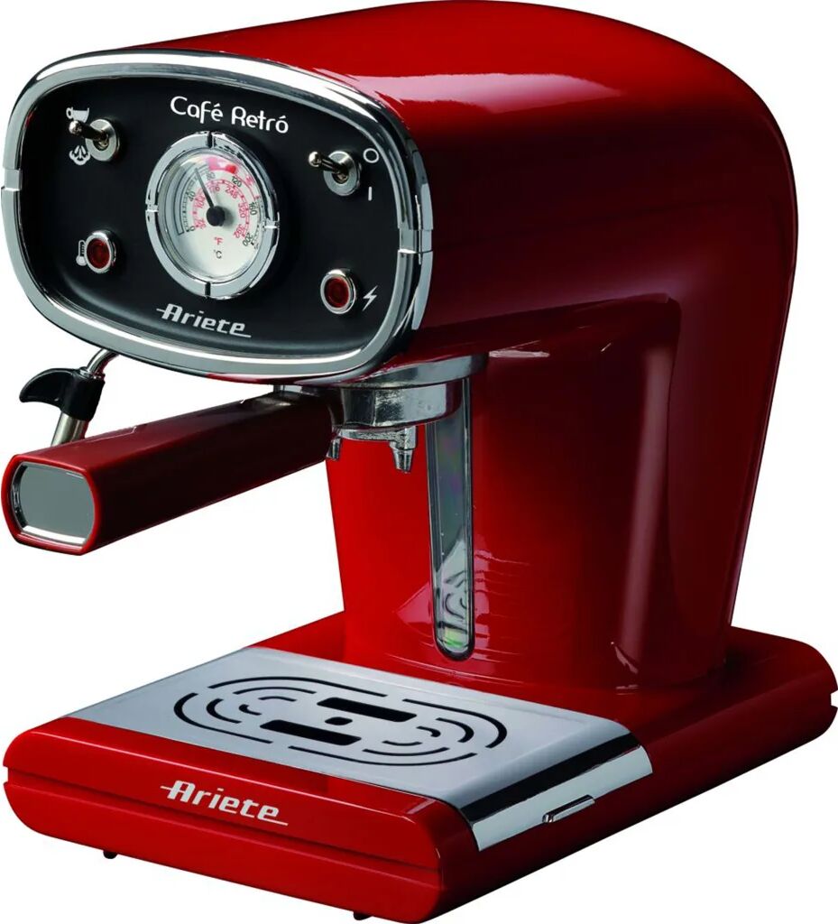 Ariete Cafe Retro Cappuccino Machine Rood