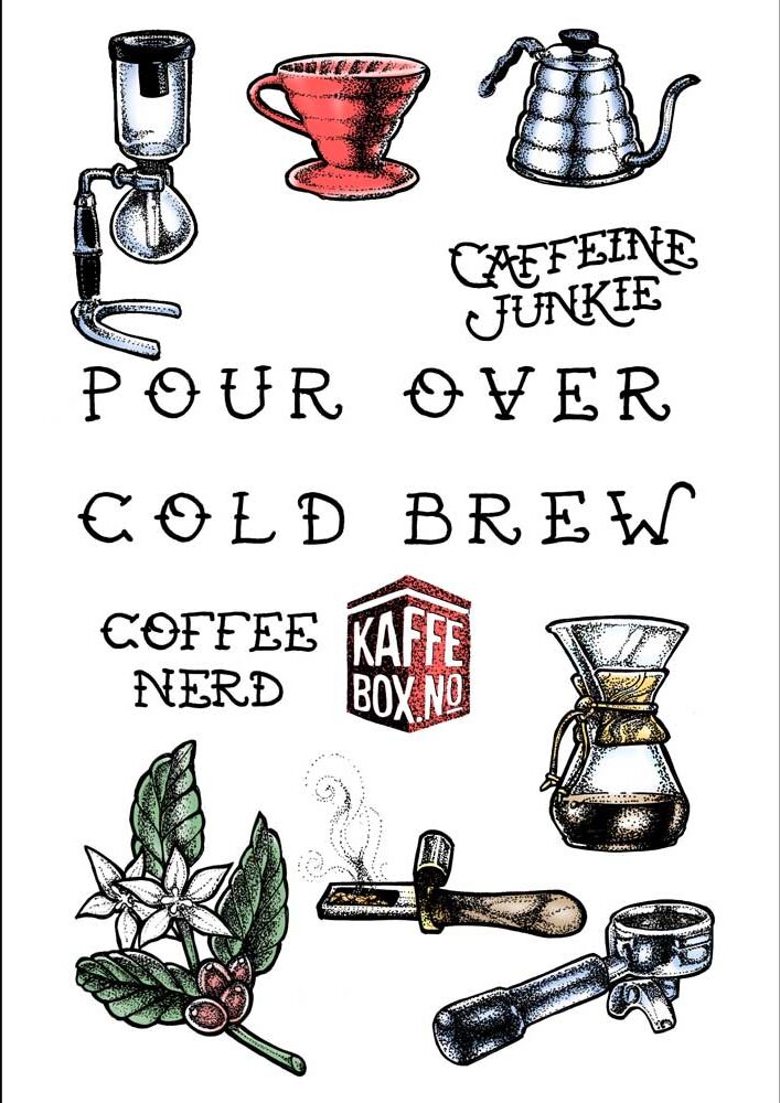 Kaffebox Specialty Coffee Temporary Tattoos