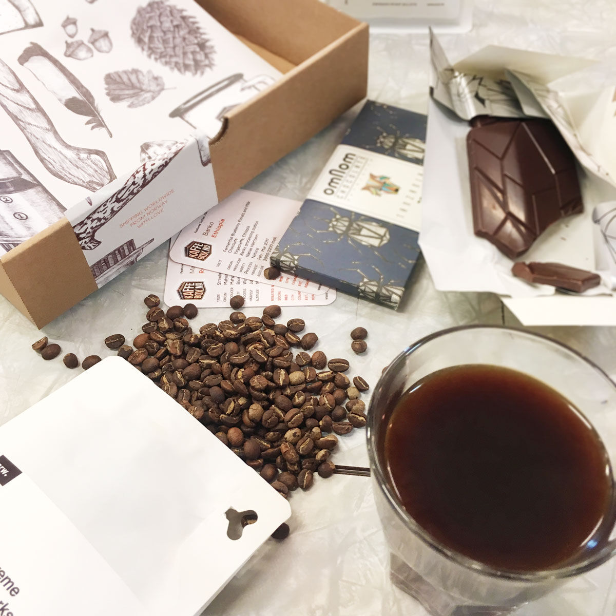 KaffeBox Chocolate Pairing Subscription - 250g, 3 bars