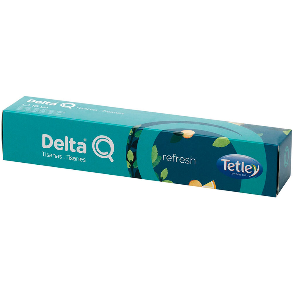 Delta Q Caixa De 10 Cápsulas De Chá Tetley Tisana Compatível C/ Delta - Delta Q
