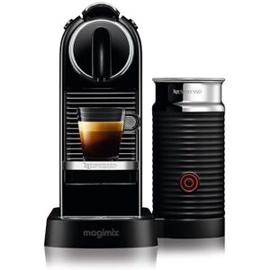 Nespresso Citiz Automatic Pod Coffee Machine with Milk Frother for Espresso, Cappuccino and Latte by Magimix in Black