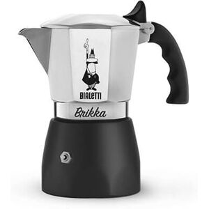 Bialetti Brikka Crema Aluminium Stovetop Coffee Maker 2 Cup Black