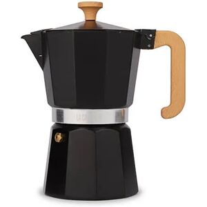 La Cafetiere Espresso Maker 6 Cup Black Wood Handle