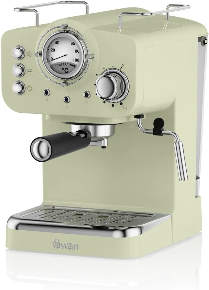 Swan Retro Pump Espresso and Coffee Machine brown 31.0 H x 19.5 W x 25.5 D cm