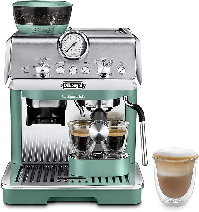 DeLonghi EC9155.GR La Specialista Arte Compact Manual Bean To Cup Coffee Machine - Green