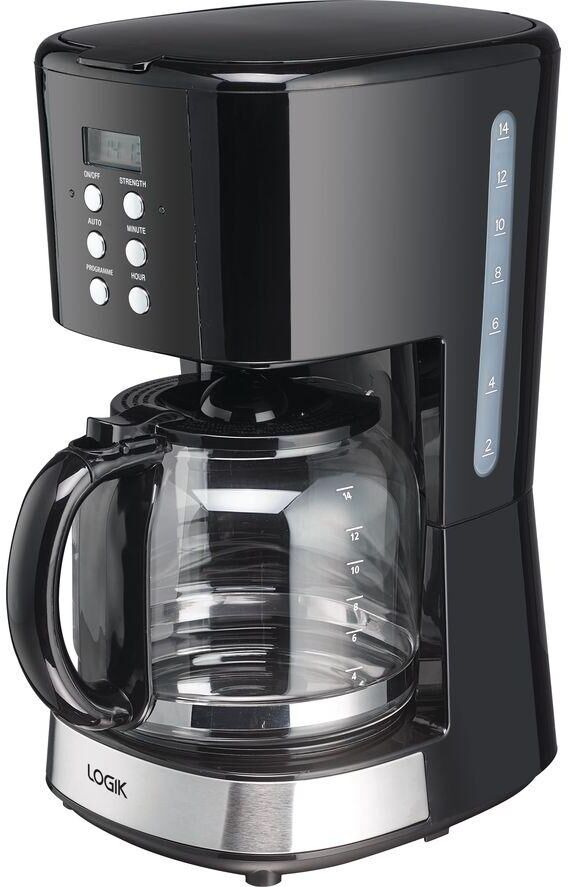 LOGIK L14DCB19 Filter Coffee Machine - Black, Black