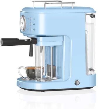 Swan Semi Auto Espresso & Coffee Machine Swan Colour: Blue 7cm H X 66cm W X 31cm D