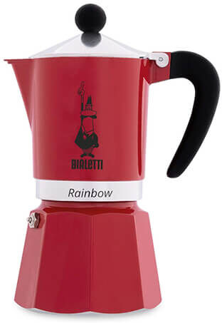 Bialetti Rainbow 3 Cup Coffee Maker Red