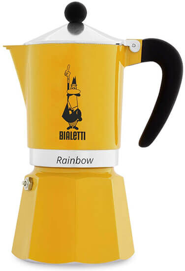 Bialetti Rainbow 6 Cup Coffee Maker Yellow