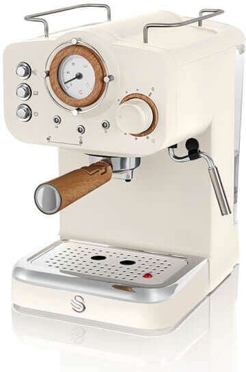 Swan Nordic Cotton White Pump Espresso Coffee Machine