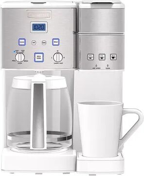 Cuisinart Coffee Center 12 Cup Coffeemaker and Single-Serve Brewer, White