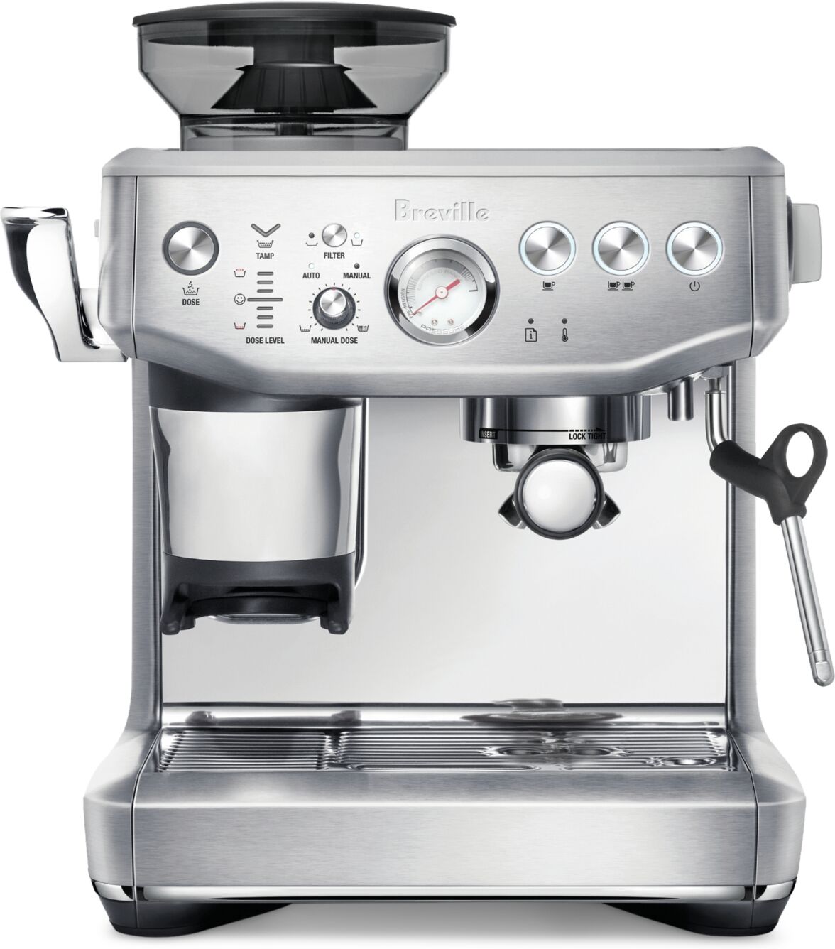 Breville Barista Express Impress Espresso Machine - Silver