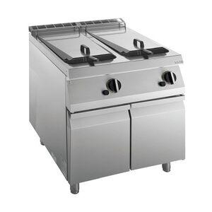 KBS Gastrotechnik Gas-Fritteuse 2 Becken je 15 L Standgerät 28kW