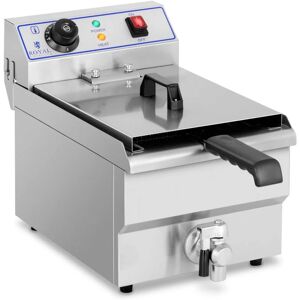 ROYAL CATERING Fritteuse Edelstahl Gastronomie Elektro Fritteuse 230 v 10 l Kaltzone 3200 w