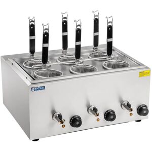 ROYAL CATERING Nudelkocher Elektro Pastakocher Teigwarenkocher 6 Körben 3000 w 230 v 3 x 4 l