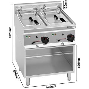 GGM GASTRO - Friteuse électrique double - 10+10 litres - 18 kW - support inclus