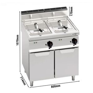 GGM GASTRO - Friteuse électrique double - 10+10 litres - 12 kW