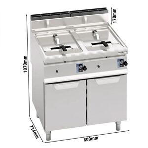 GGM GASTRO - Friteuse double à gaz - 10+10 litres - 13,8 kW