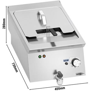 GGM Gastro - Friteuse electrique - 10 litres - 9 kW Argent