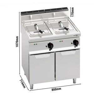 GGM Gastro - Friteuse electrique double - 10+10 litres - 12 kW Argent