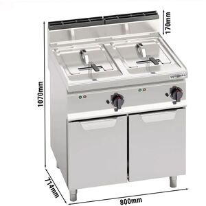 GGM Gastro - Friteuse electrique double - 10+10 litres - 18 kW Argent