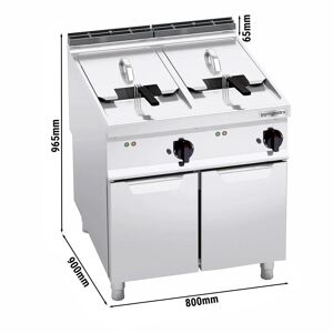 GGM Gastro - Friteuse electrique double - 22+22 litres - 44 kW Argent