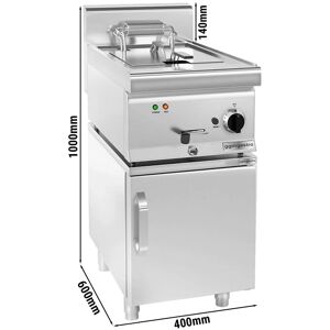 GGM Gastro - Friteuse electrique - 10 litres - 9 kW - y compris soubassement avec 1 porte Argent