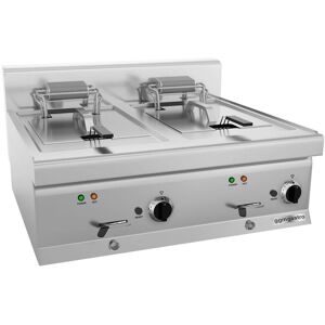 GGM Gastro - Friteuse electrique double - 10+10 litres - 18 kW Argent