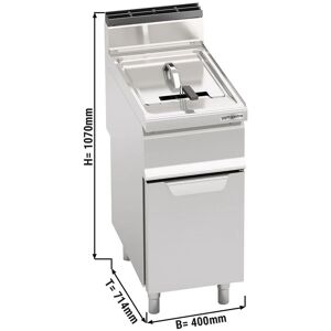 GGM Gastro - Friteuse a gaz - 20 litres - 16,5 kW Argent