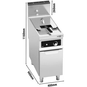 GGM Gastro - Friteuse a gaz - 18 litres - 14 kW - Contrôle electronique Argent