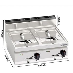 GGM GASTRO - Friteuse électrique double - 10+10 litres - 18 kW