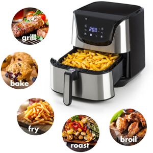 Klarstein - Airfryer Friteuse à air chaud multifonction , cuisson saine sans huile , Friteuse électrique, 5,4L ,1700W , Friteuse sans huile, inox - Publicité