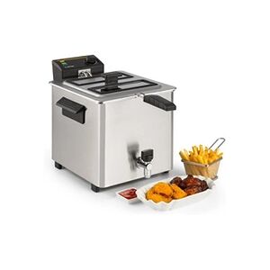 KLARSTEIN Family fry friteuse électrique avec panier de cuisson extra-large 8 litres - 3000w - inox argent - Publicité