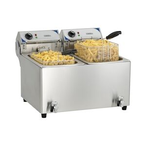 CASSELIN Friteuse électrique avec vanne de vidange 2 x 10 litres Casselin