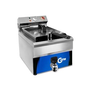 Cleiton® - Friteuse electrique 10 litres avec robinet et alimentation triphasée / Friteuses professionnel pour la restauration et chauffe rapide