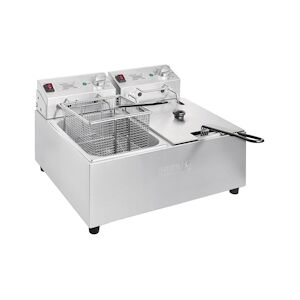 Buffalo Friteuse Professionnelle Electrique à Poser 2 x 5 L 2 x 2,8 kW