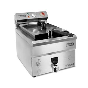 Romux® - Friteuse electrique 10 litres avec robinet et alimentation triphasée / Friteuses professionnel pour la restauration et chauffe rapide