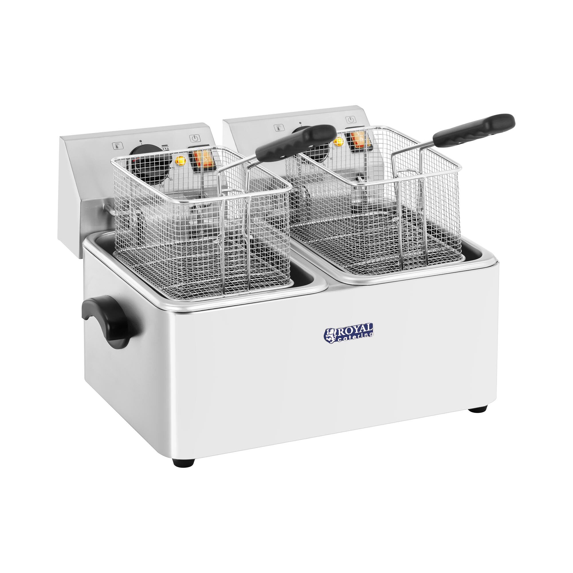 Royal Catering Friteuse électrique - 2 x 8 litres - Thermostat EGO RCEF 08D-EGO