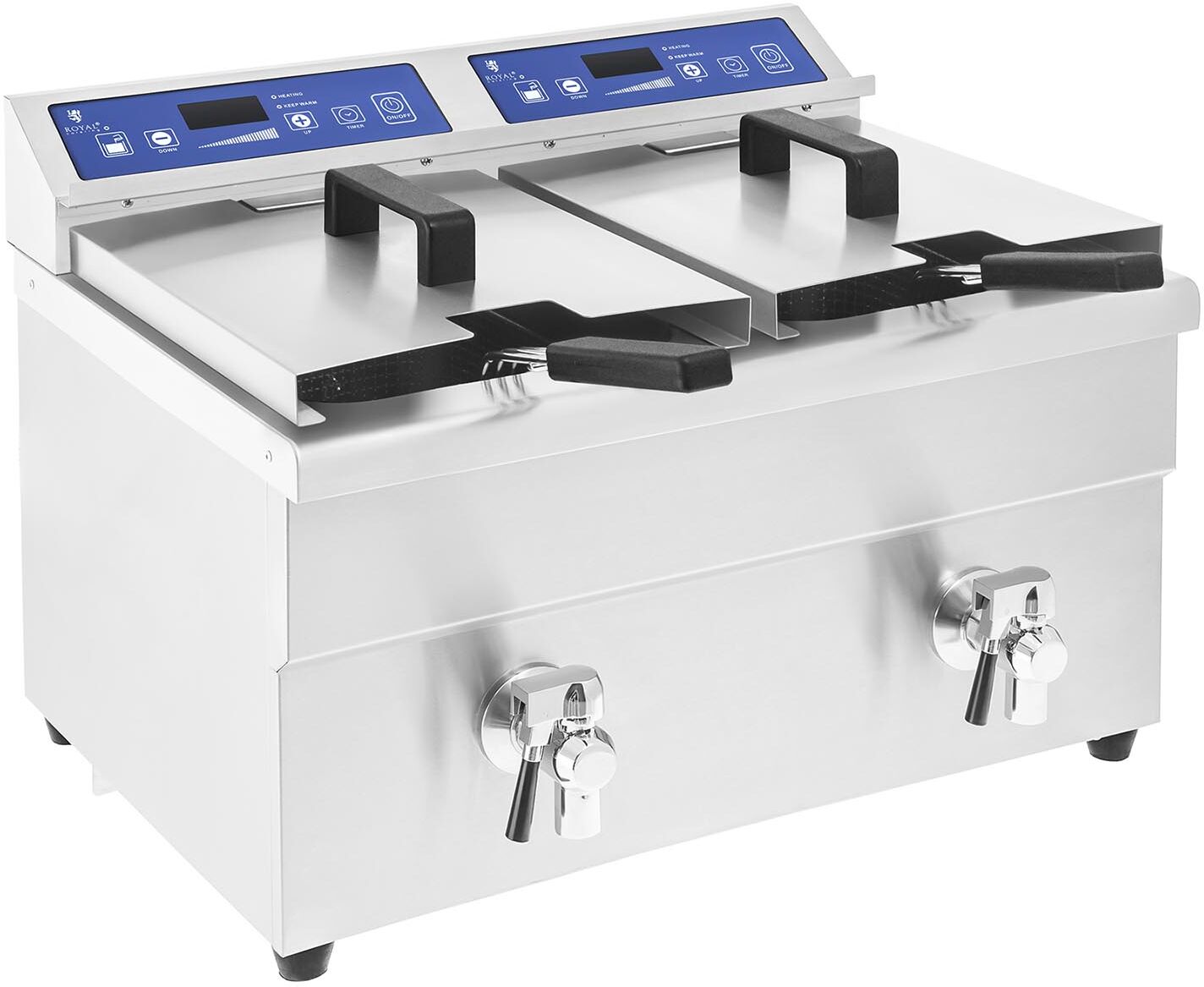 Royal Catering Friteuse à induction - 2 x 10 litres - 60 à 190°C RCIF-10DB