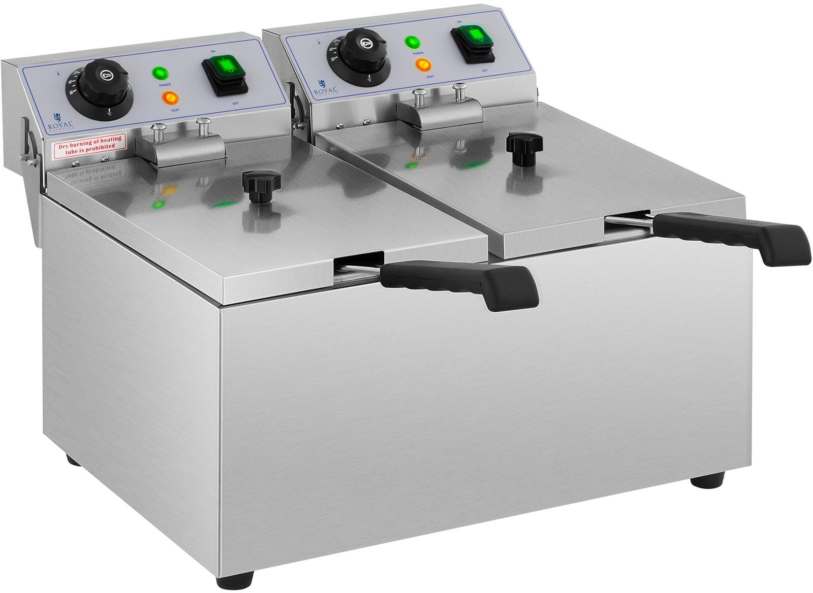 Royal Catering Friteuse électrique - 2 x 8 litres - 230 volts RCEF 08DB