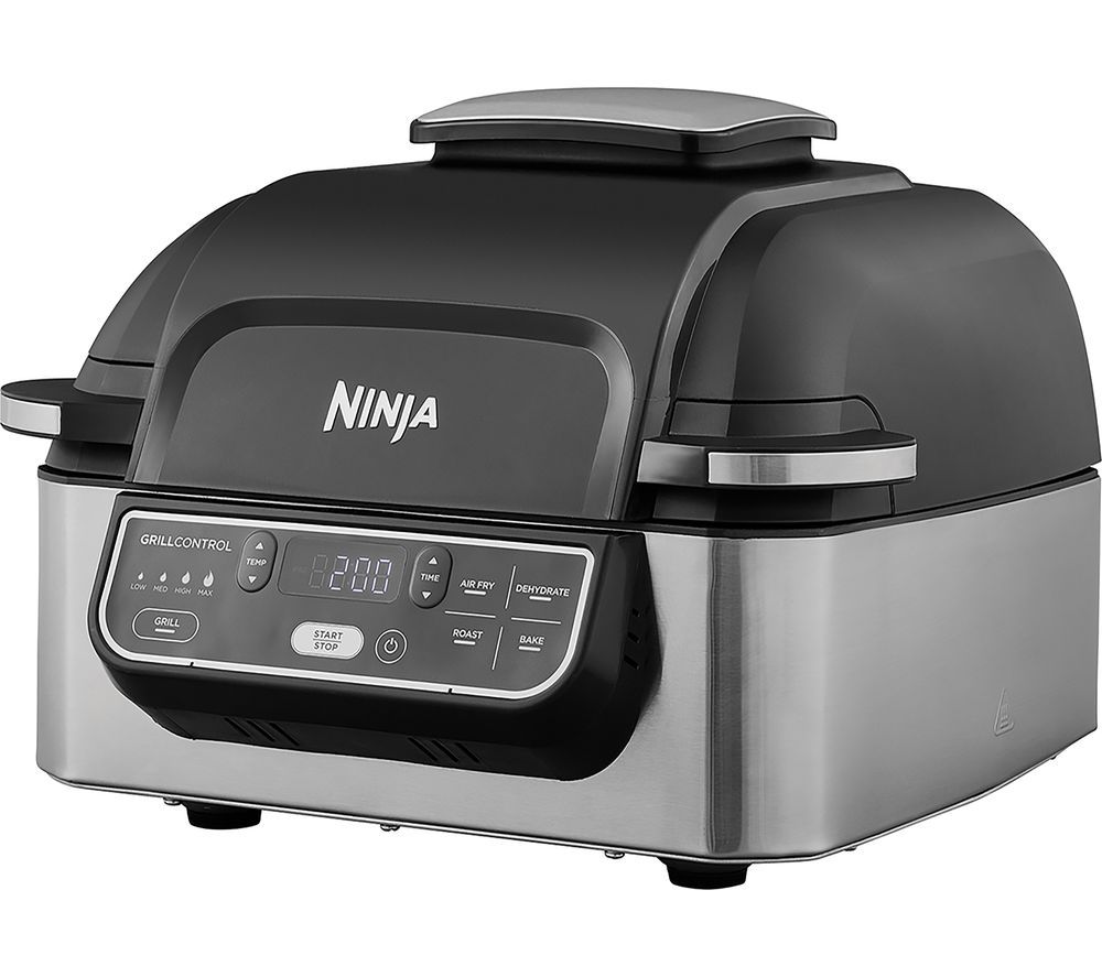 NINJA Foodi AG301UK Health Grill &amp; Air Fryer - Black &amp; Brushed Steel, Black
