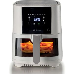 ariete 4626 airy fryer 6l, friggitrice ad aria, 1300 w, capacità 6l, capacità di cottura 2,5kg, 8 programmi preimpostati, temperatura fino a 200°, cestello trasparente per controllo cottura