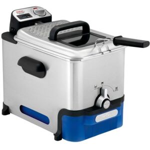 Tefal Oleoclean Pro Inox & Design FR8040 Singolo 3,5 L 2300 W Nero, Acciaio inossidabile (FR8040)