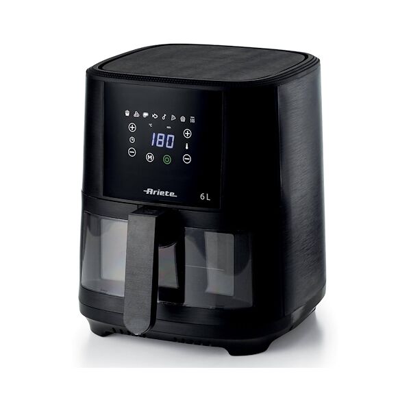 ariete friggitrice ad aria cass traspa 1300w 6l 8 prog 4626 black