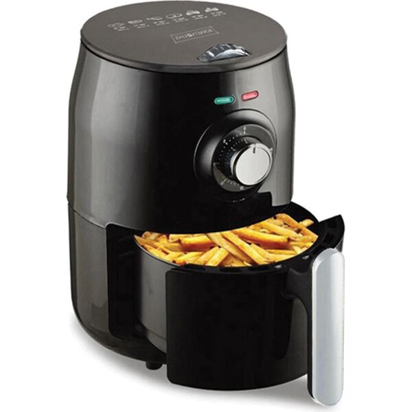 master airfryer friggitrice ad aria capacità 2 litri potenza 1000 watt timer colore nero - air fryer