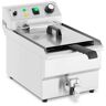 Royal Catering Friggitrice professionale elettrica da banco - 9 L - 3000 W - Rubinetto di scarico - Zona fredda RCPSF 9ETH