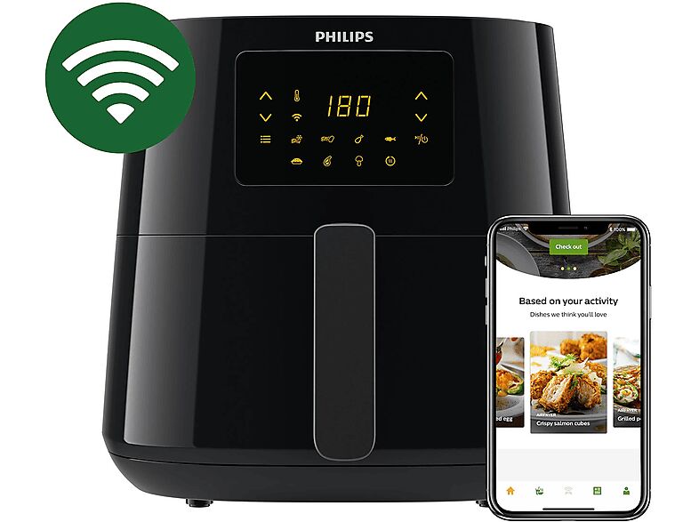 philips friggitrice ad aria  airfryer series 3000 xl hd9280/90