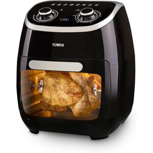 11 L Tower Manual Air Fryer Oven black 38.2 H x 32.4 W x 33.9 D cm